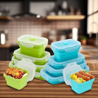 Издръжливи Силиконови Сгъваеми Контейнери без Съдържание на BPA (4 размера) | POPLATE