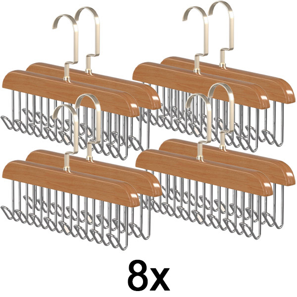 4x Закачалка за Дрехи с 8 куки с Противоплъзгащо Покритие (2 бр.) | OCTAHANGER